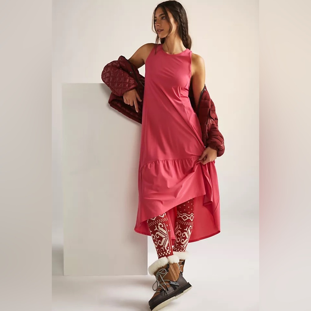 Sweaty Betty Pink Explorer Midi Dress XS